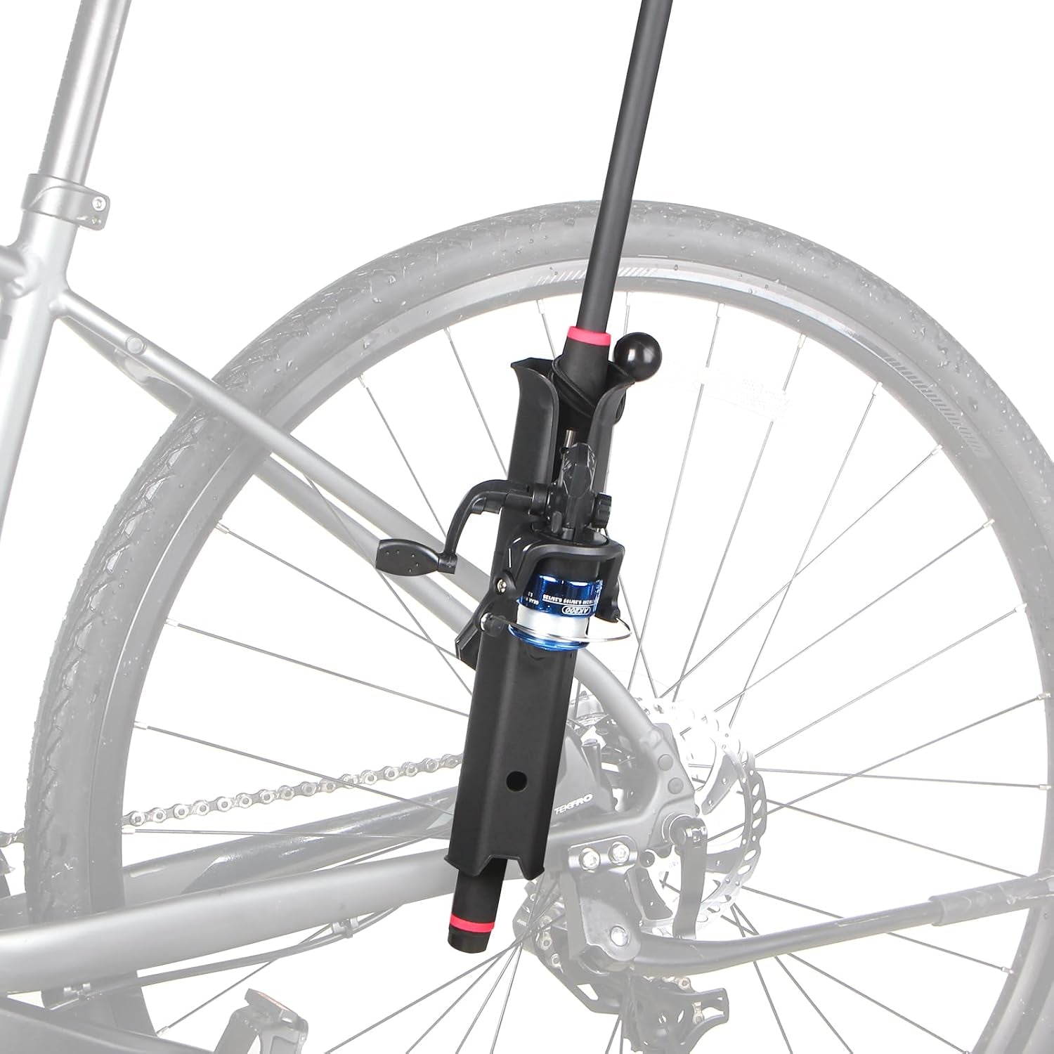 Bike Fishing Rod Holder Fishing Rod Holder for Bicycles Fishing Poles for Bike Adjustable Rod Carrier for Bicycle