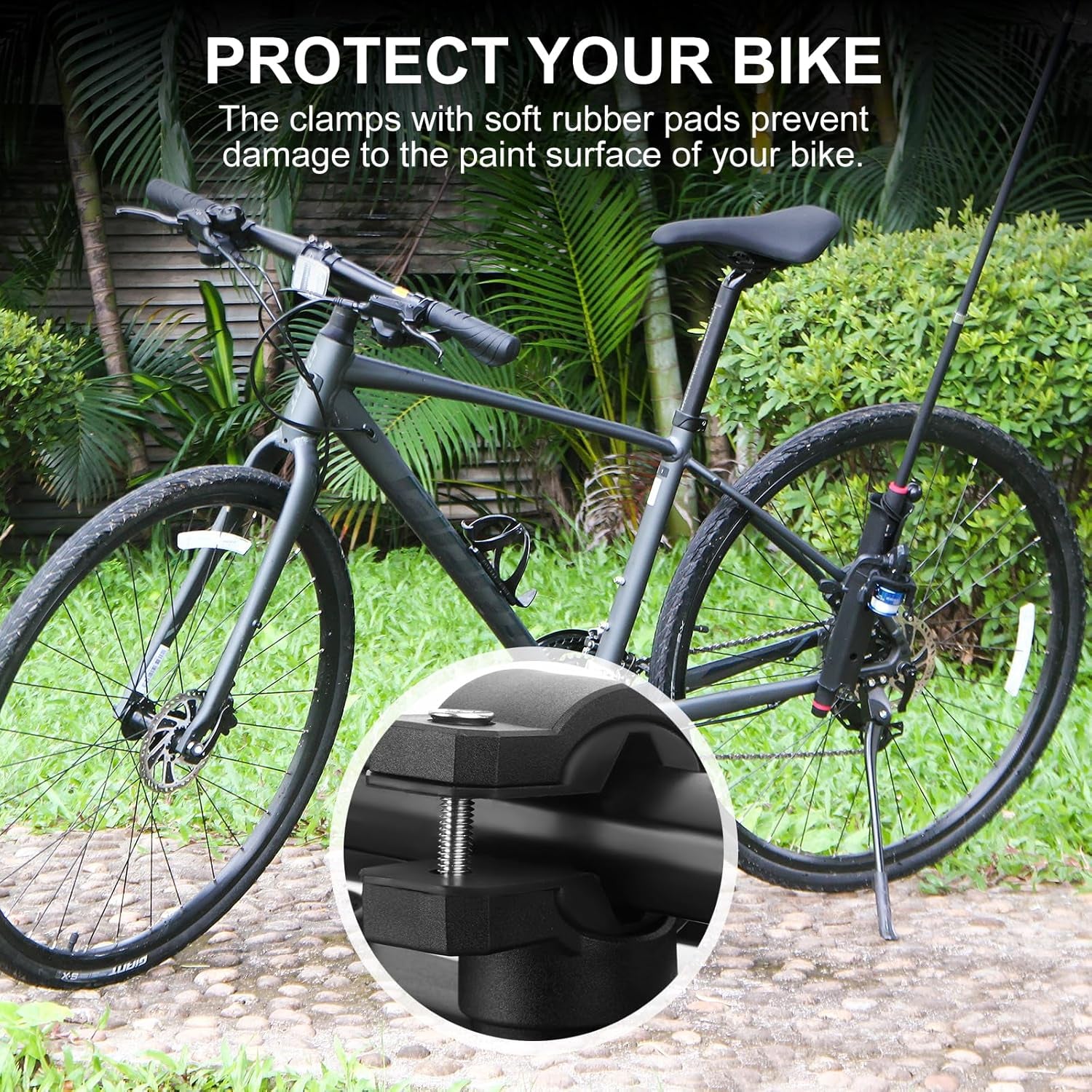 Bike Fishing Rod Holder Fishing Rod Holder for Bicycles Fishing Poles for Bike Adjustable Rod Carrier for Bicycle