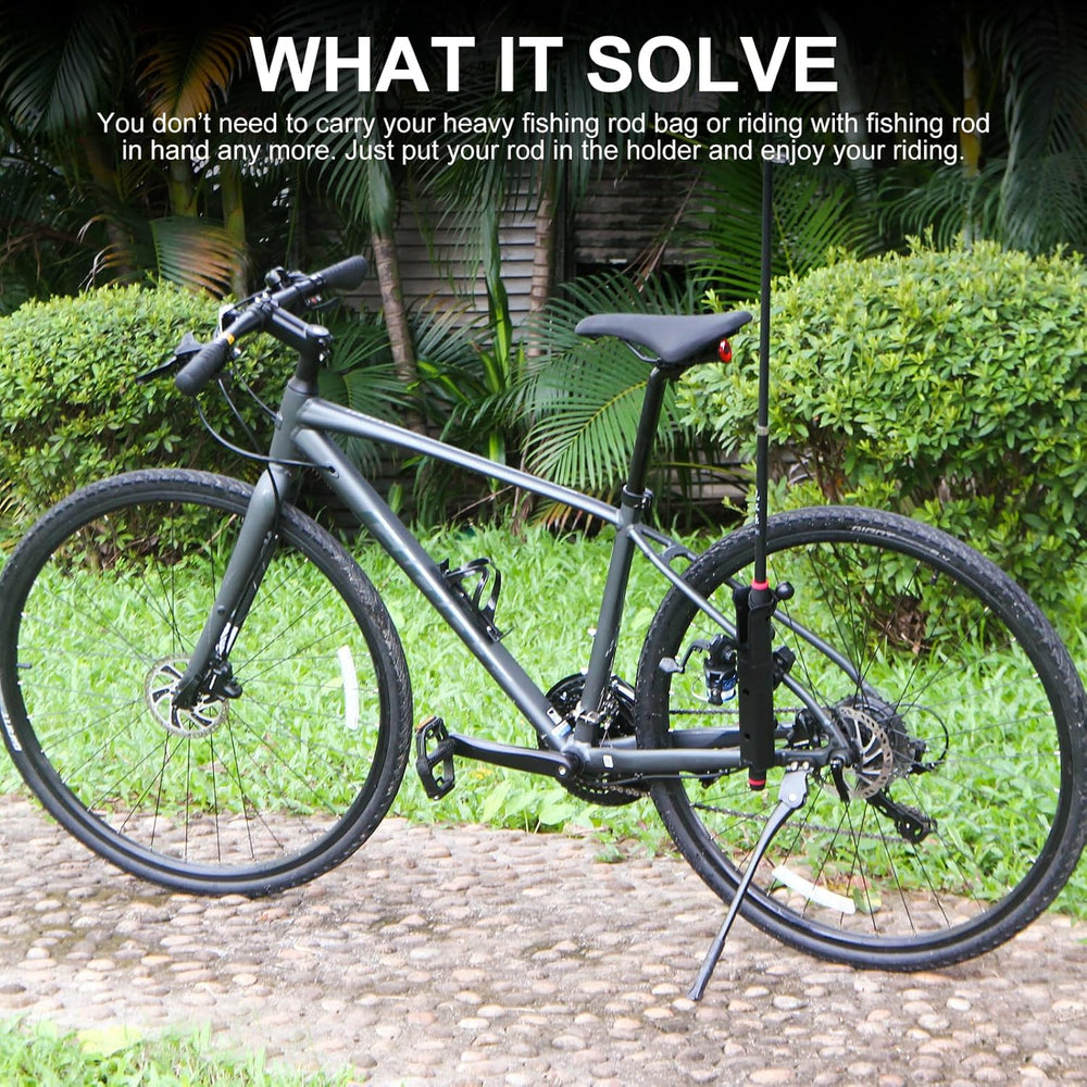 Bike Fishing Rod Holder Fishing Rod Holder for Bicycles Fishing Poles for Bike Adjustable Rod Carrier for Bicycle